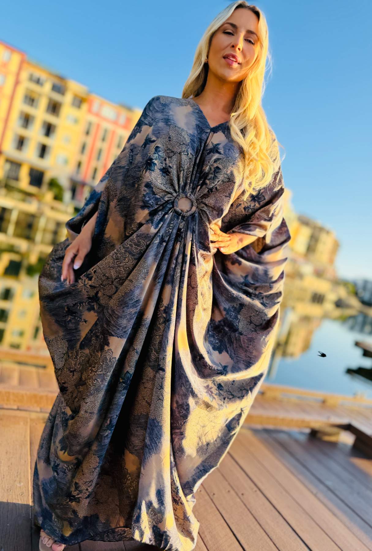 Heaven Sent Dress - Blue Jungle