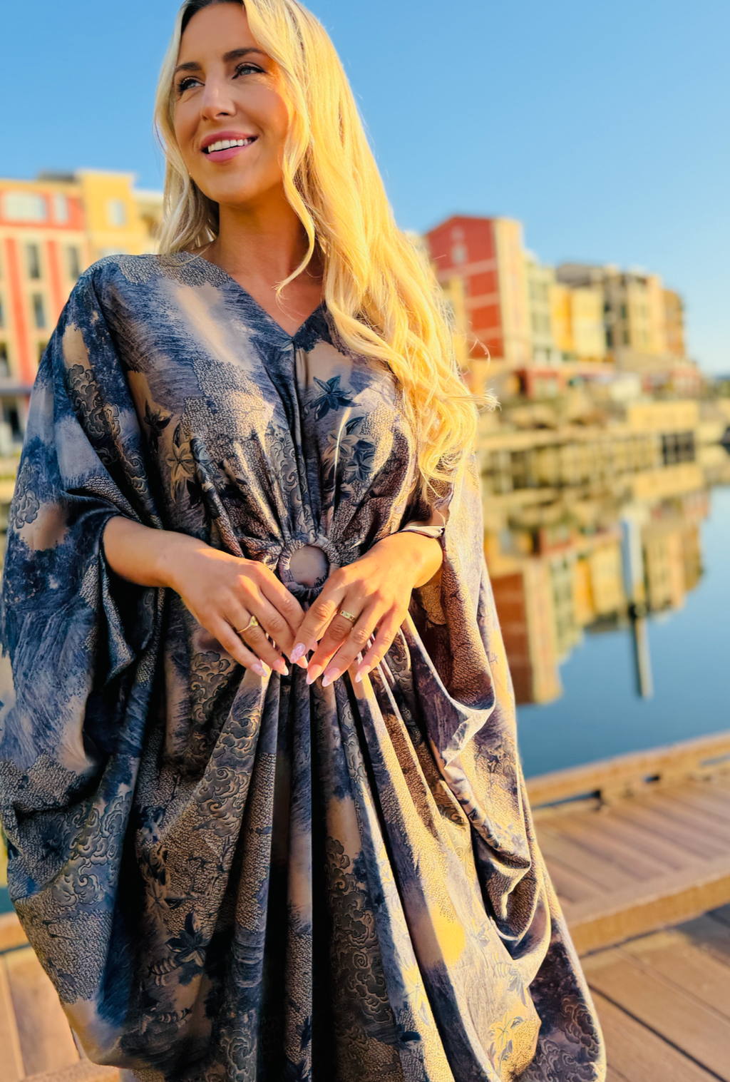 Heaven Sent Dress - Blue Jungle