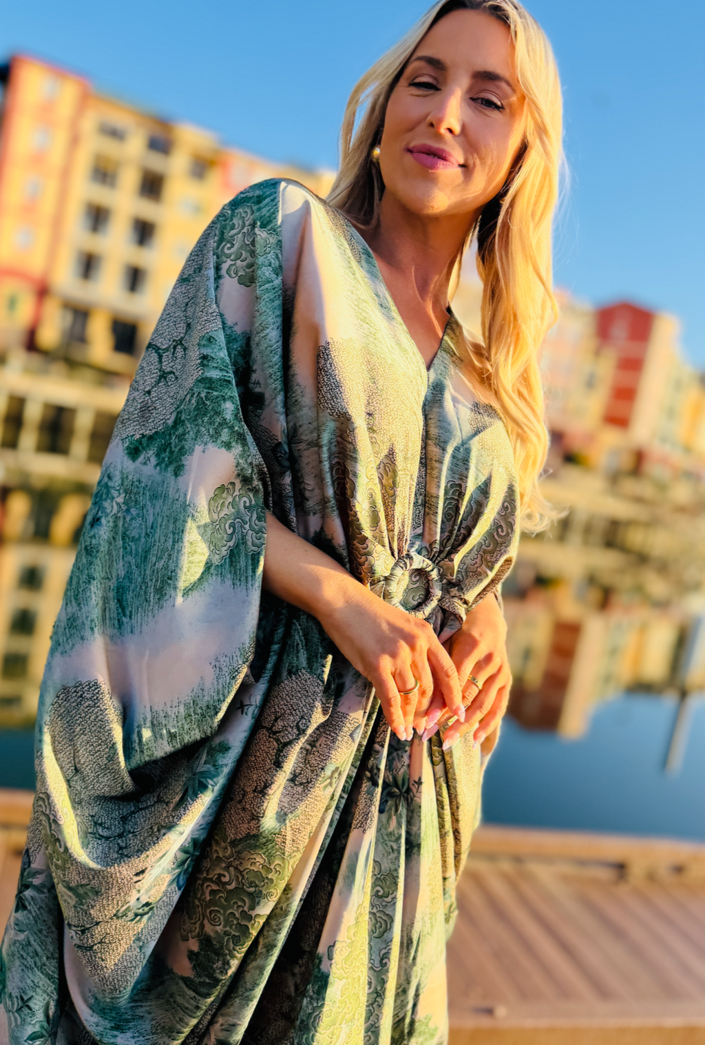 Heaven Sent Dress - Green Jungle
