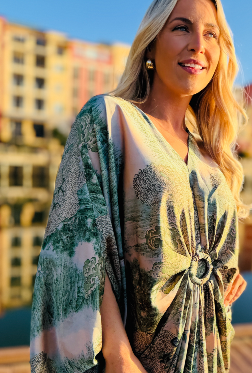 Heaven Sent Dress - Green Jungle