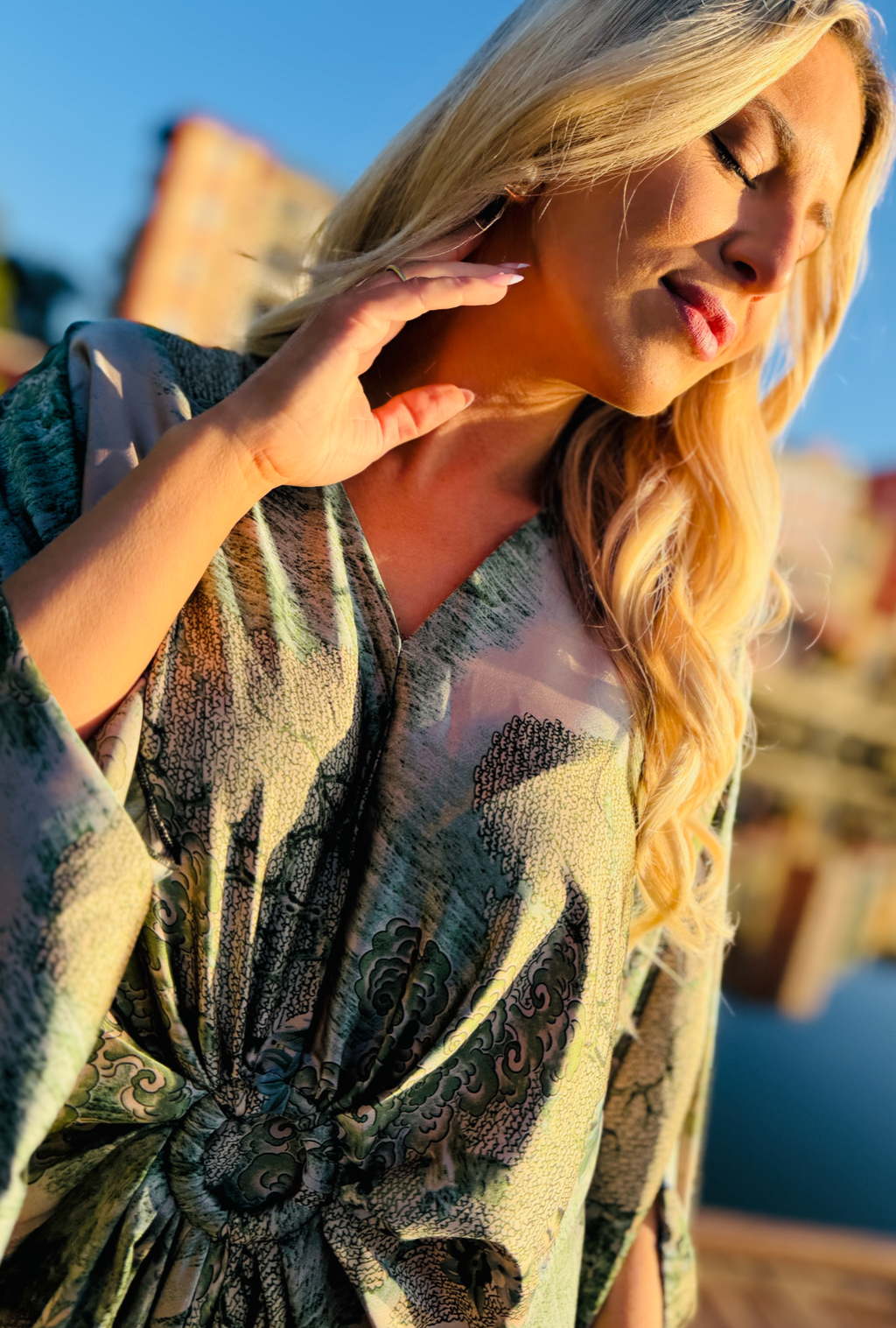Heaven Sent Dress - Green Jungle