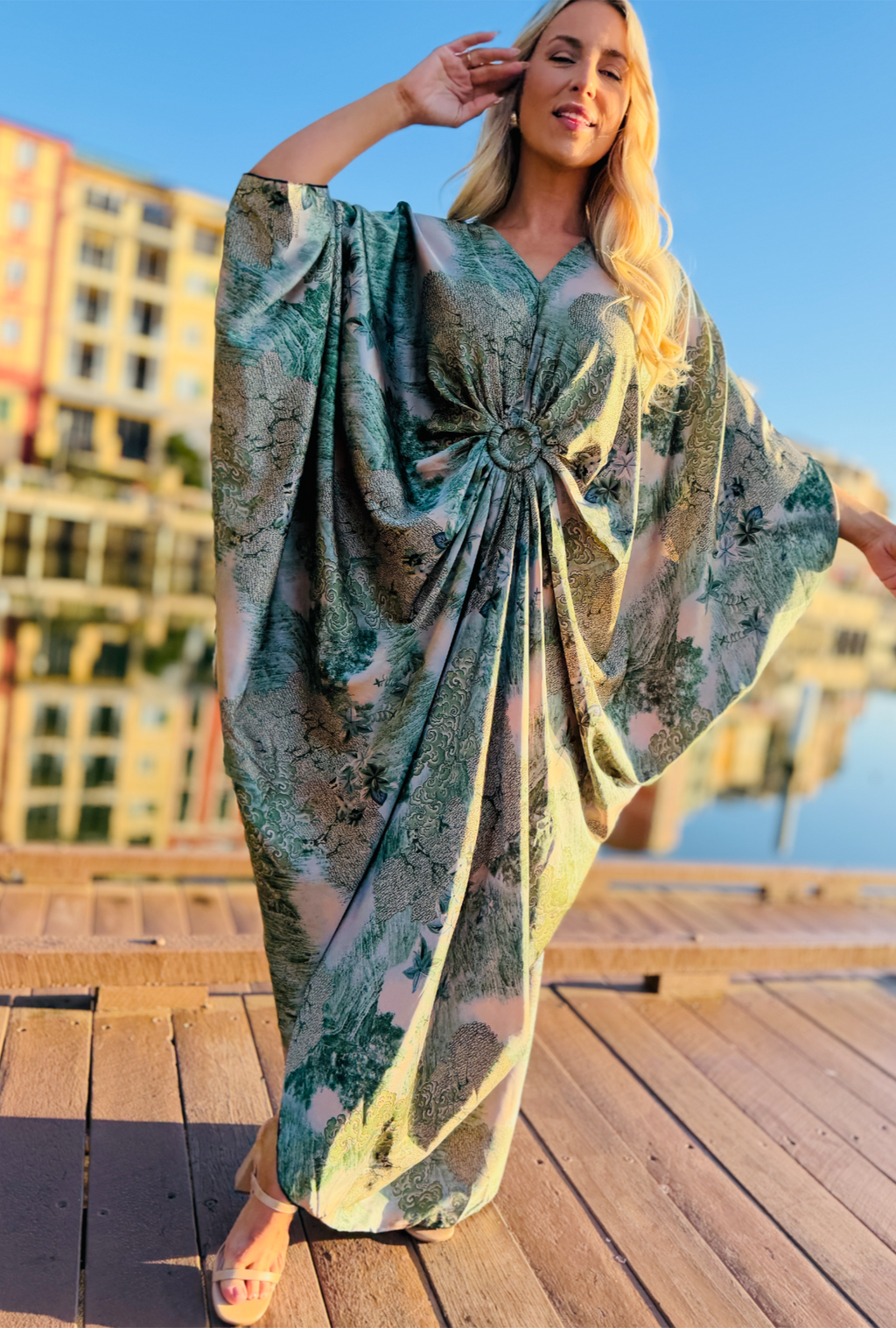 Heaven Sent Dress - Green Jungle