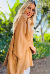 All in the Details Top - Ochre