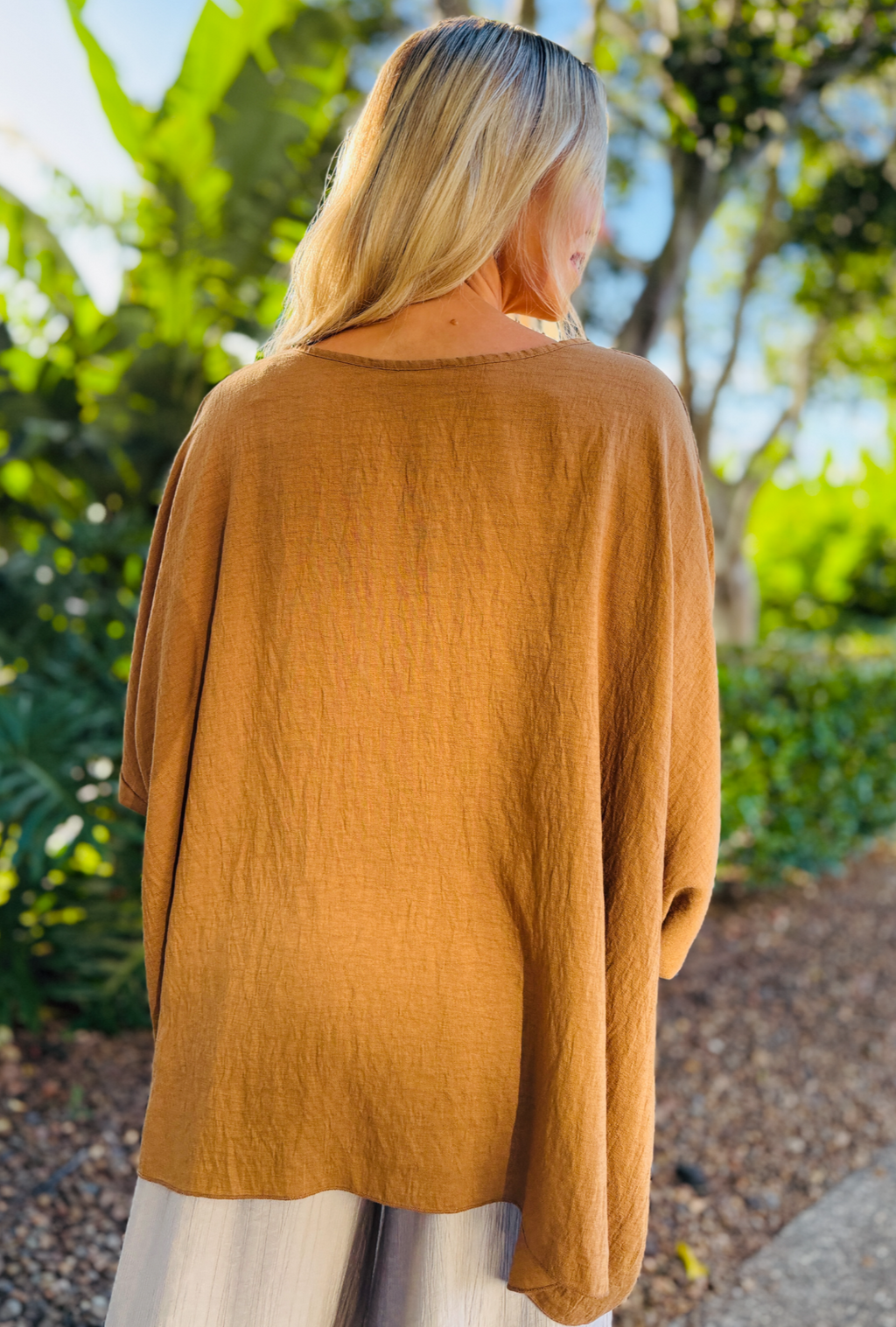 All in the Details Top - Ochre