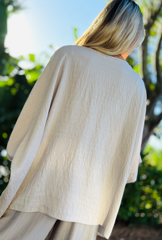 All in the Details Top - Taupe