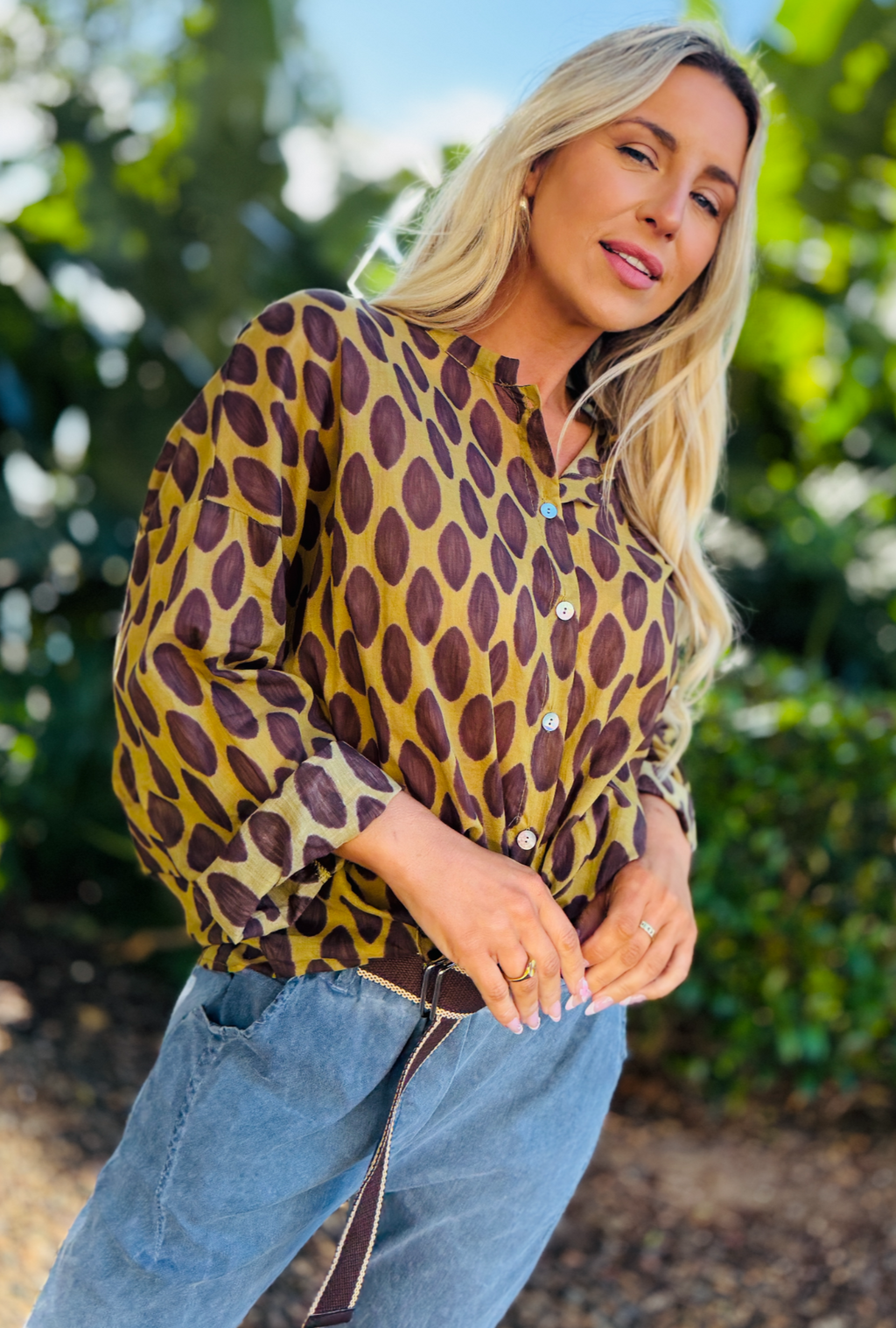 Wander and Wonder Lightweight Shirt - Painted Pebbles – Olive