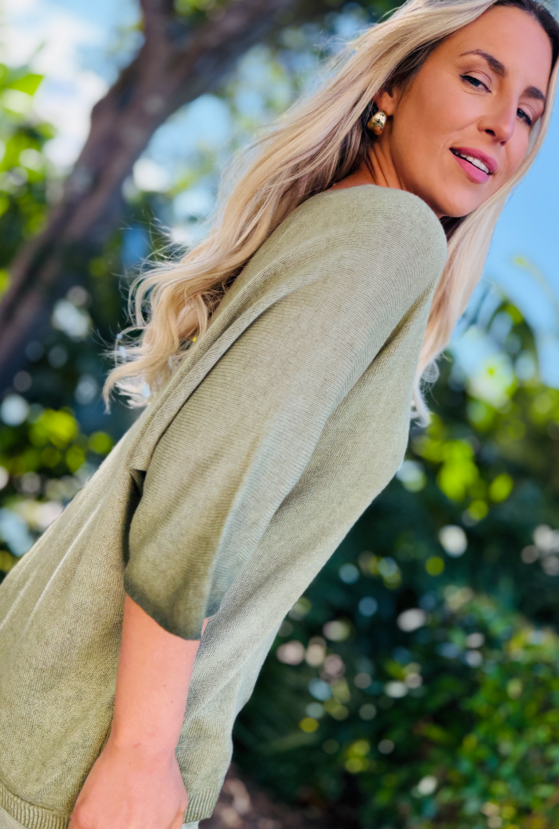 On Repeat Lightweight Knit Top - Olive