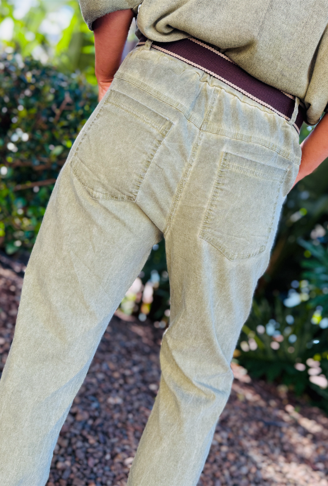 Chelsea Utility Jeans - Olive