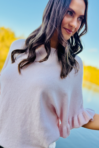 Frill You Be Mine Pullover - Cotton Candy