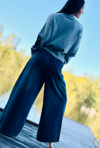 Byron Fringe Wide Leg Jeans