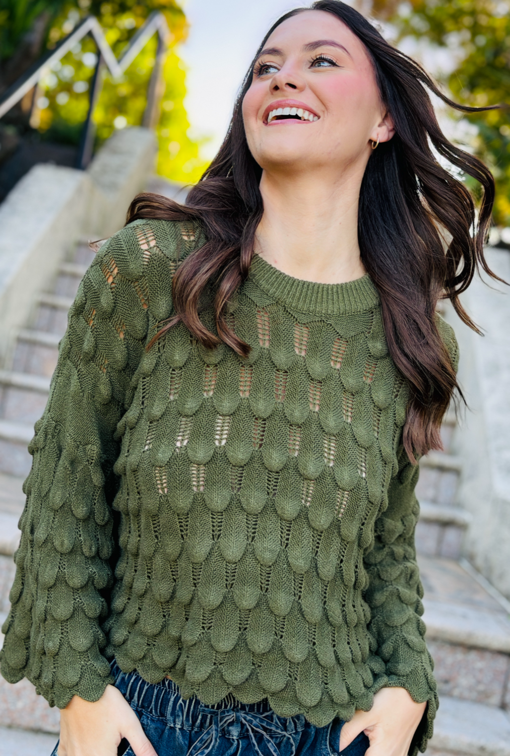 Love You to Pieces Pullover - Sage