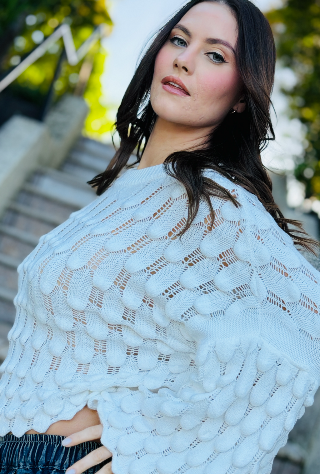 Love You to Pieces Pullover - Powder