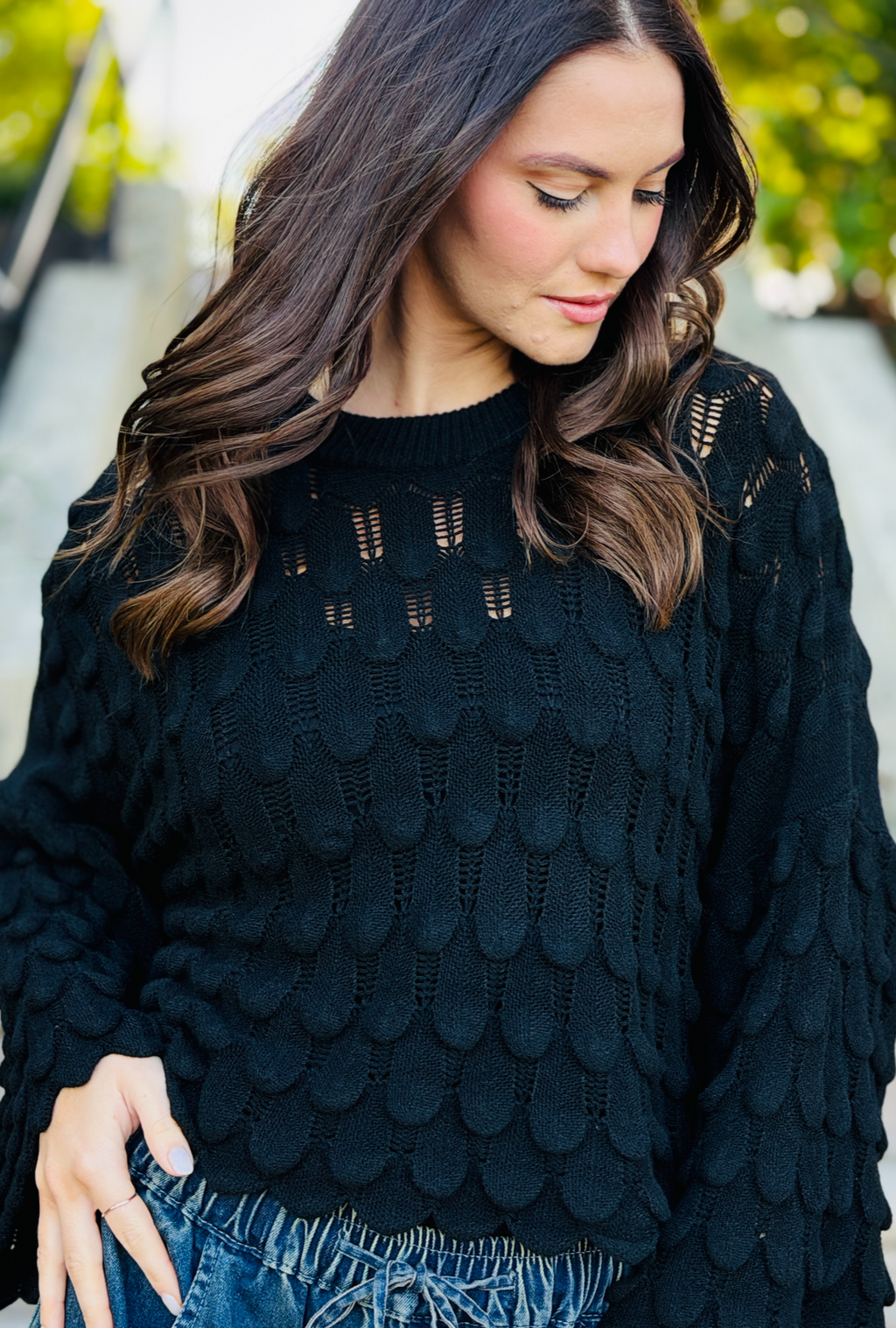 Love You to Pieces Pullover - Onyx