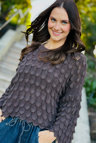 Love You to Pieces Pullover - Mocha
