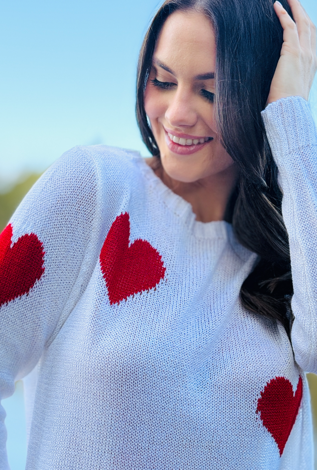 Mad About You Heart Jumper - White