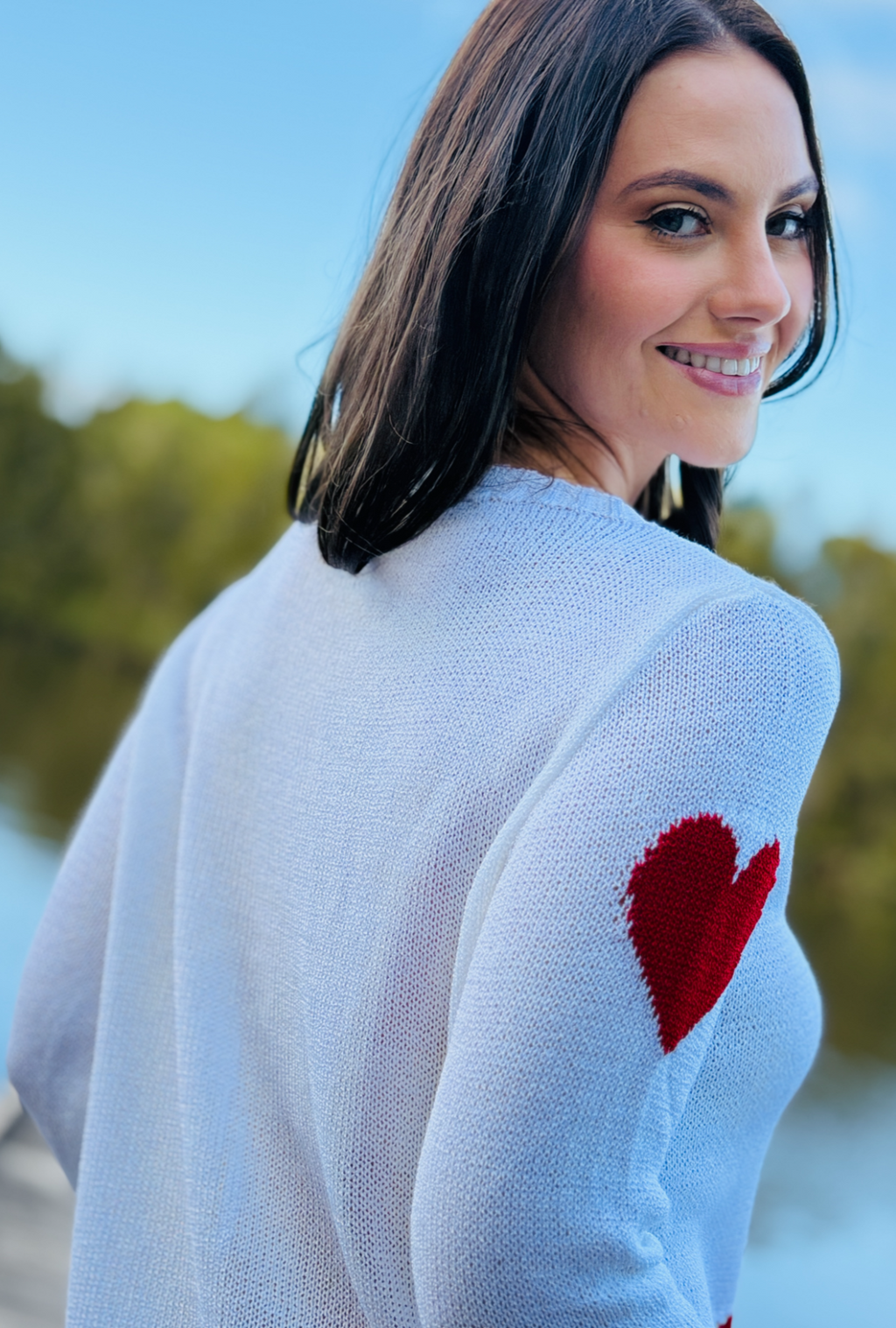 Mad About You Heart Jumper - White
