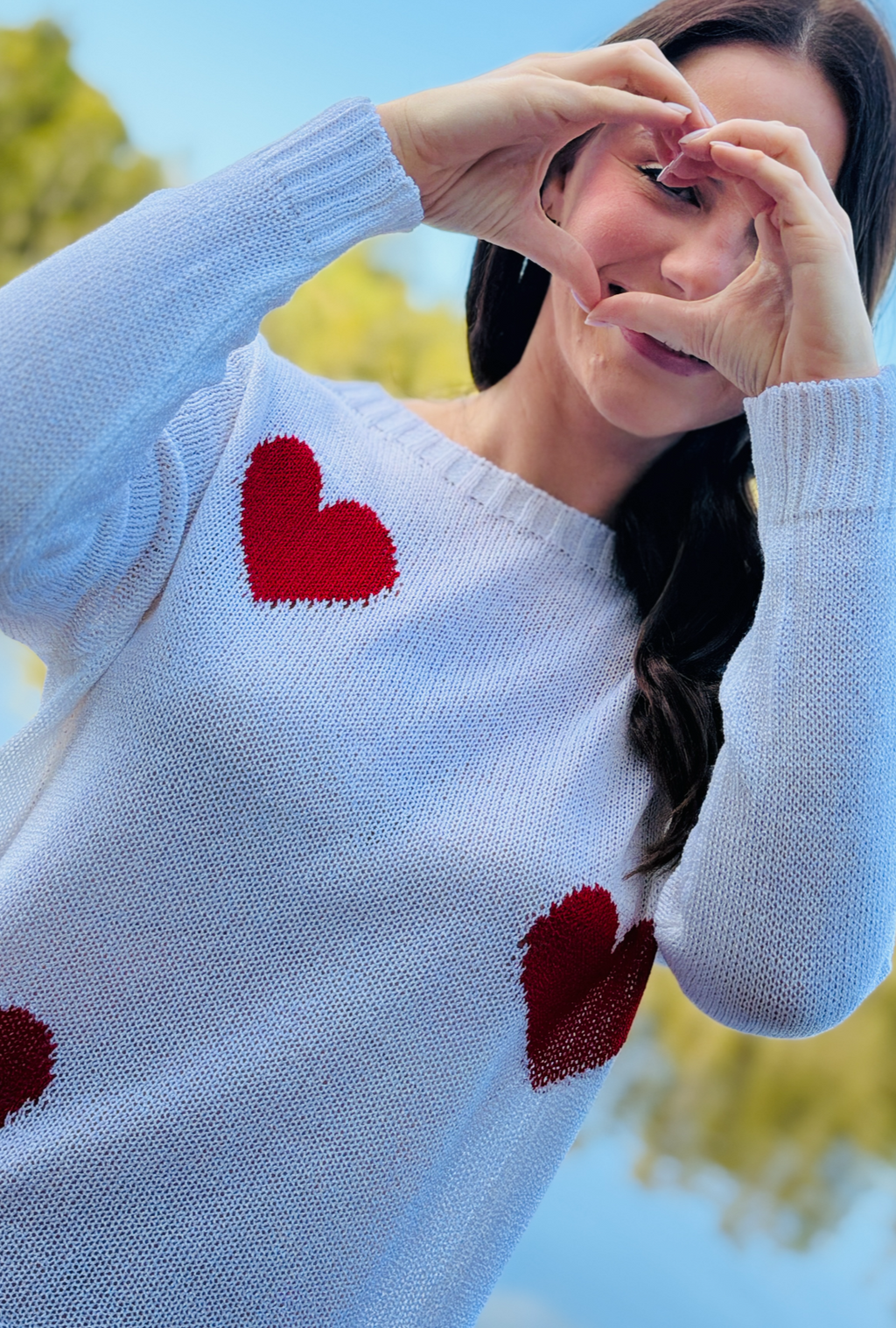 Mad About You Heart Jumper - White
