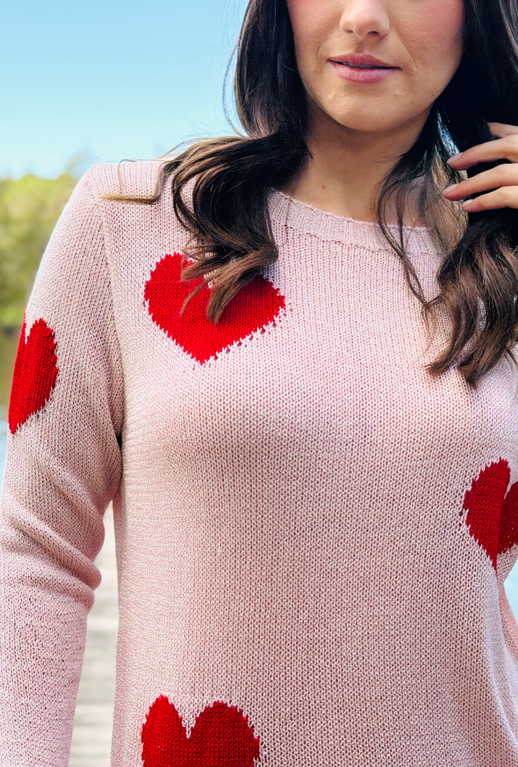 Mad About You Heart Jumper - Pink