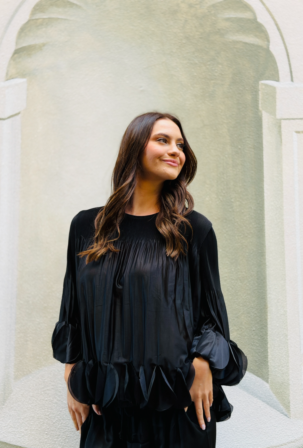 Petal Drama Top Midnight
