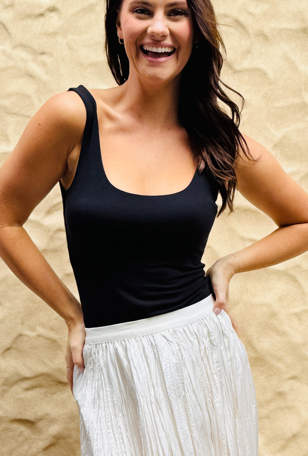 Late Check Out Luxe Skirt - Pearl