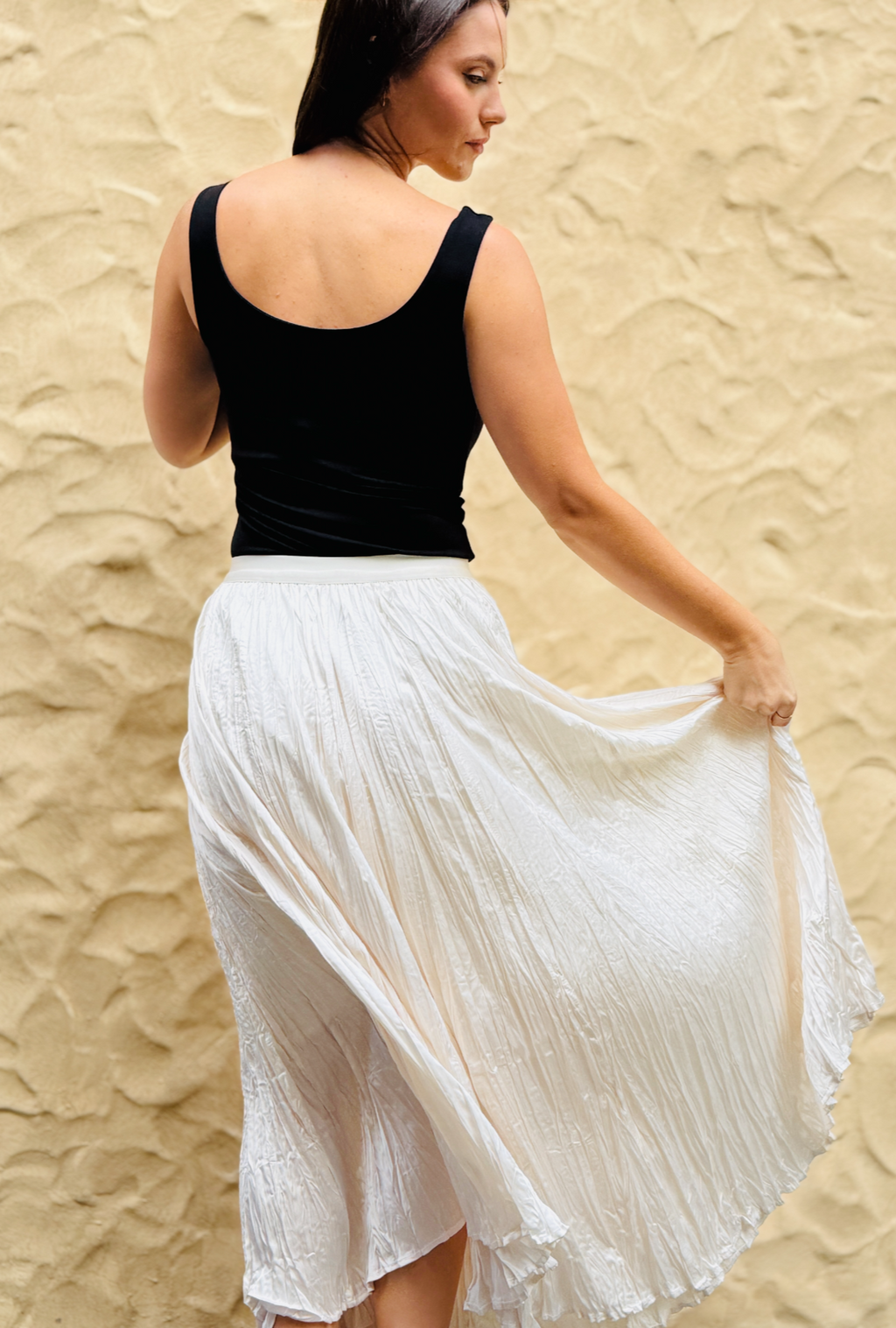 Late Check Out Luxe Skirt - Pearl