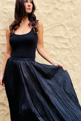 Late Check Out Luxe Skirt - Midnight