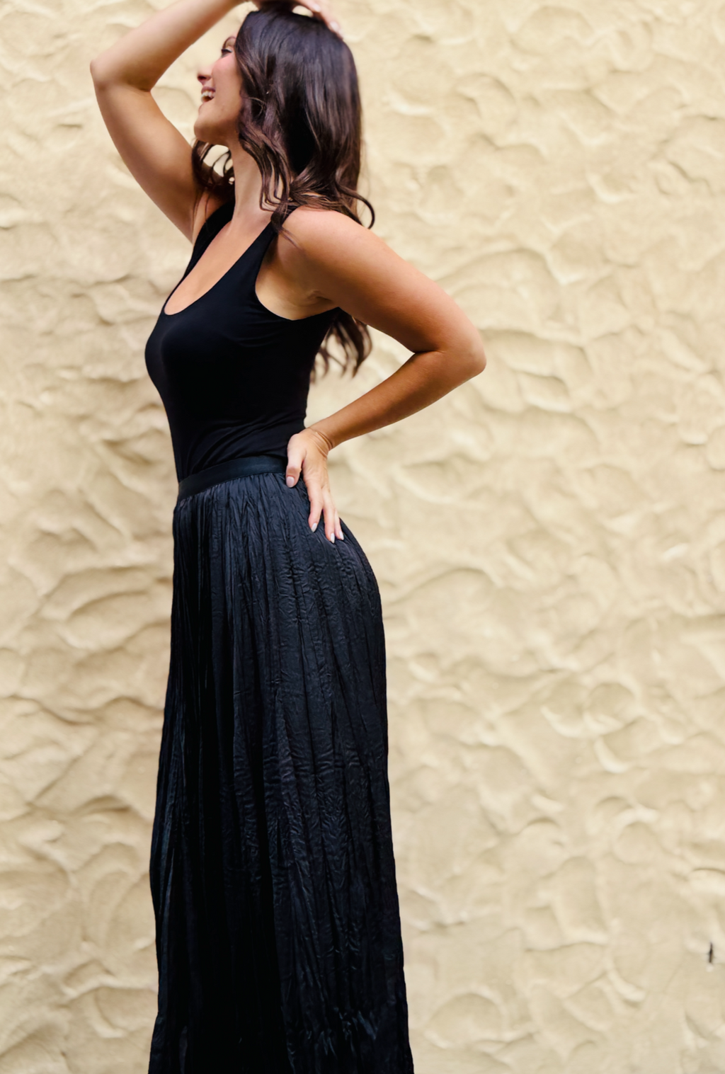 Late Check Out Luxe Skirt - Midnight