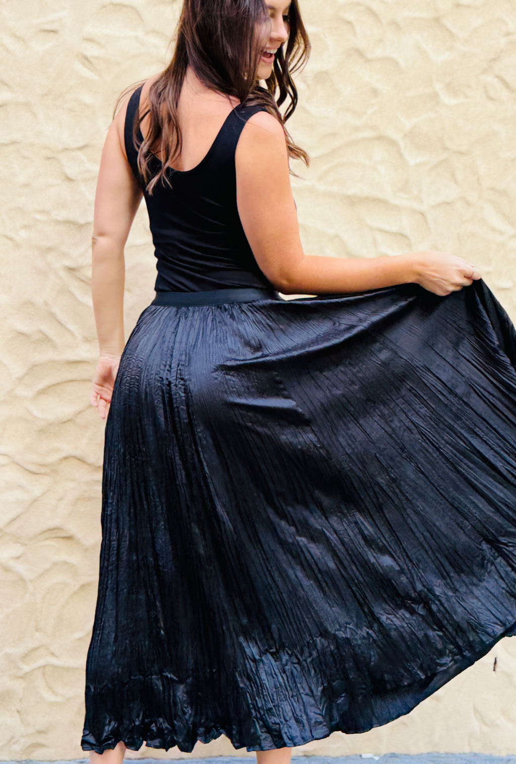 Late Check Out Luxe Skirt - Midnight