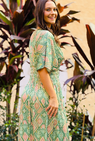 Works Every Time Dress - Palm Mint