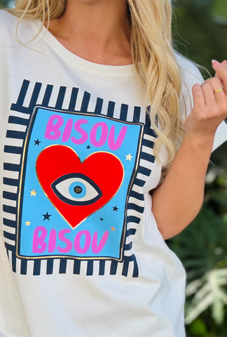 The Good Mood Tee - French Kiss Blue