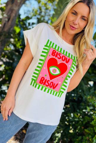 The Good Mood Tee - French Kiss Green