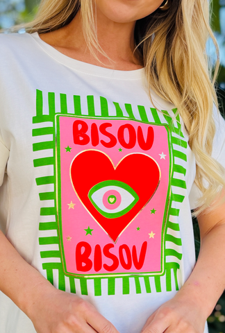 The Good Mood Tee - French Kiss Green