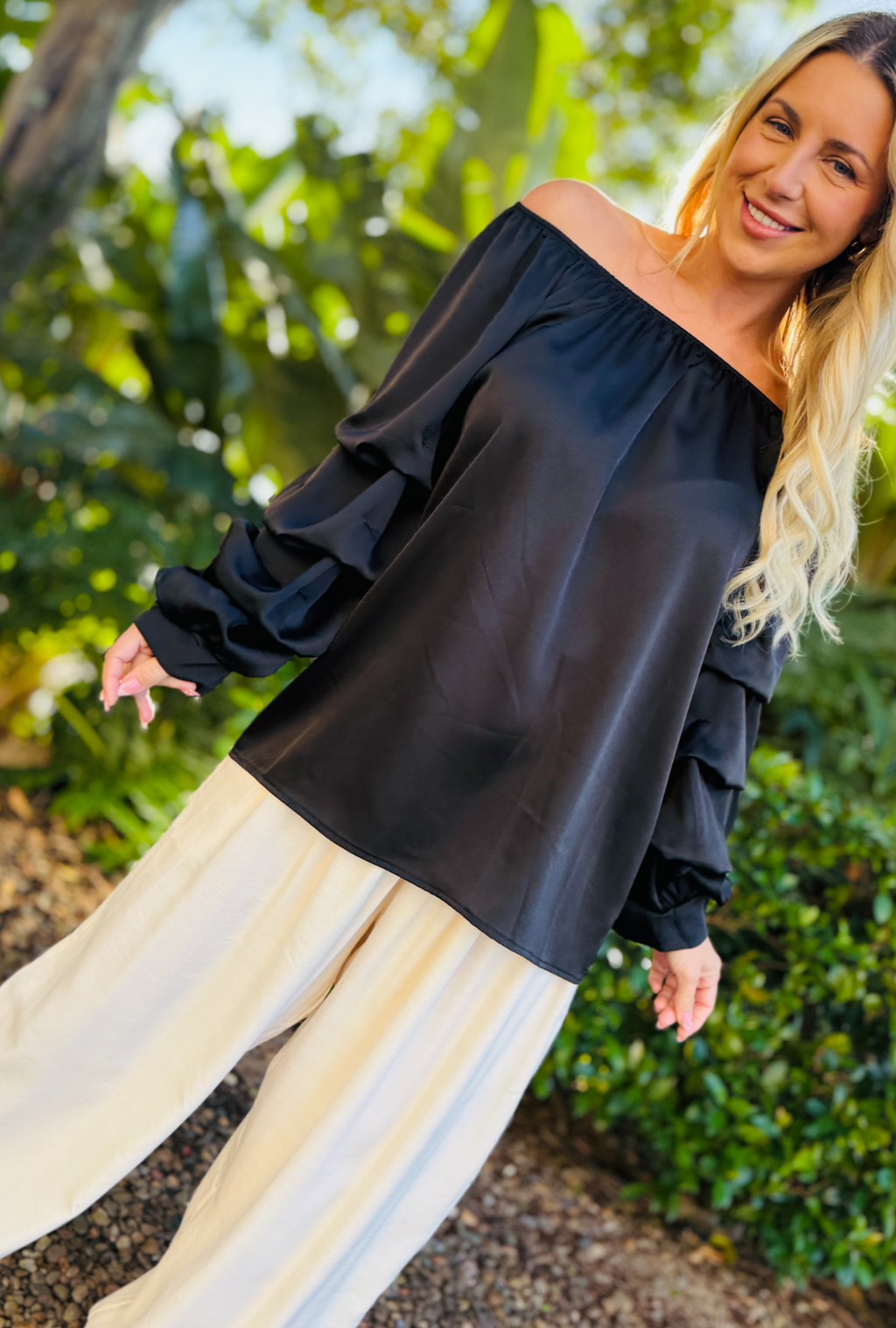 Sleeve Dreams Luxe Top - Midnight