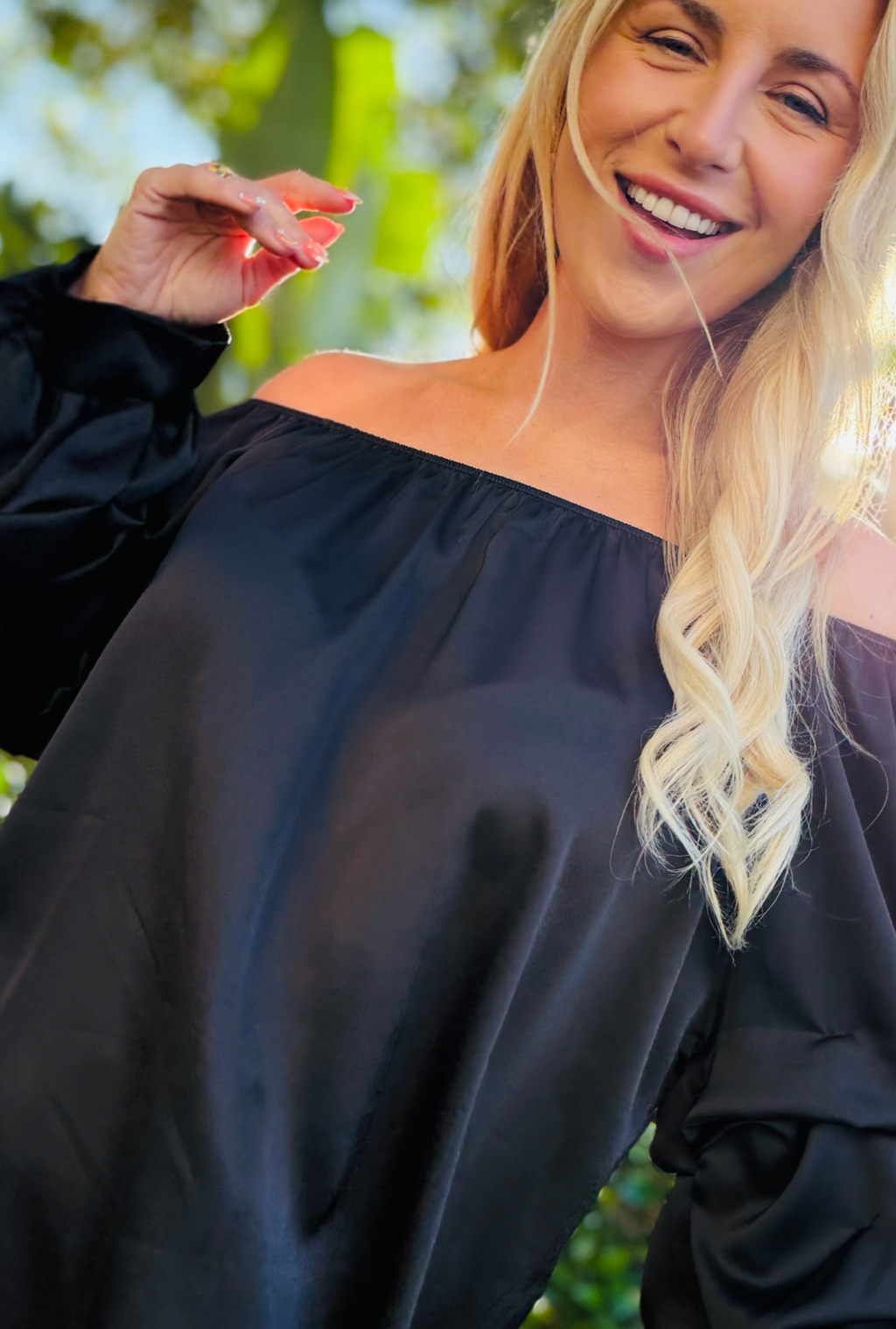 Sleeve Dreams Luxe Top - Midnight