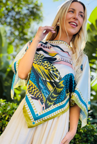 To the Point Scarf Top - Toucan Olive