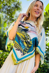 To the Point Scarf Top - Toucan Olive