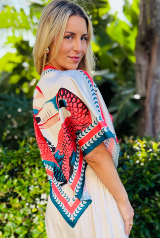 To the Point Scarf Top - Toucan Pink