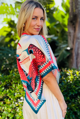 To the Point Scarf Top - Toucan Pink