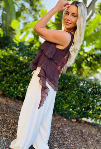 Sway With Me Top - Cocoa