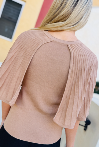 Featherlight Knit Top - Caramel