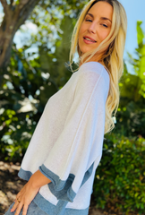 Borderline Knit Top - Edge French Blue