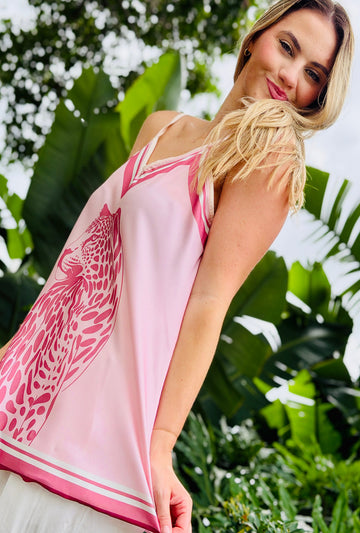 Feline Fine Top - Rose