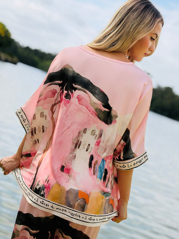 Pretty in Paint Relaxed Fit Top - Rose