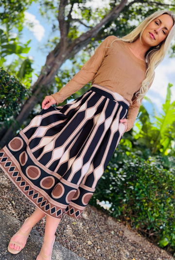 Cause a Scene Skirt - Athena Black