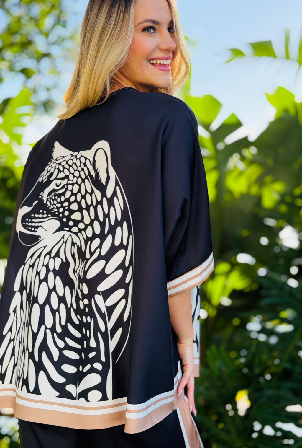 Feline Fine Relax Fit Top - Midnight