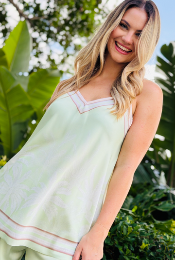 Palm Affair Top - Apple