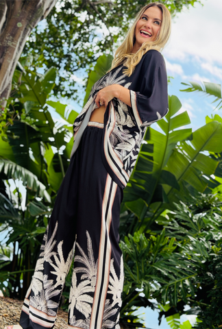 Palm Affair Pant - Midnight
