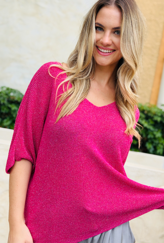 Born To Sparkle Top - Lipstick