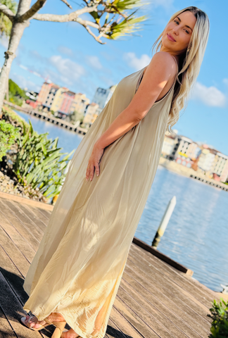 Only a Whisper Dress - Gold