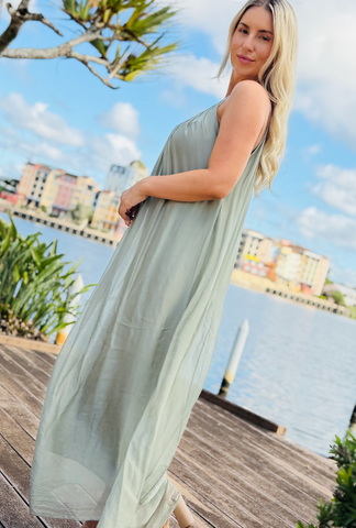 Only a Whisper Dress - Sage